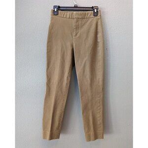 Everlane Olive Green Stretch Ponte Slim Fit Crop Work Pant Trouser Women's 0